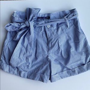 New Lauren James Seersucker Bow Shorts